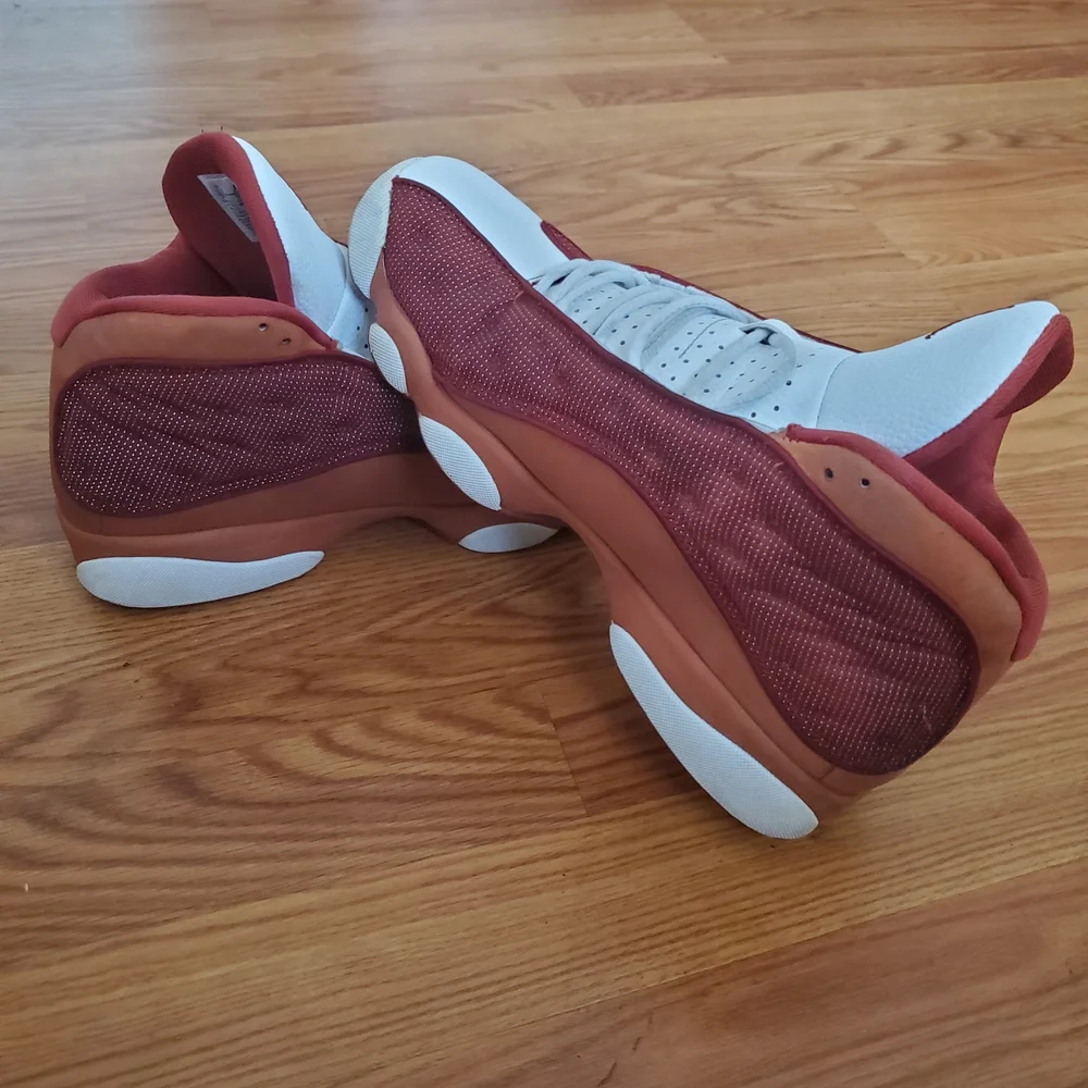 Jordan Men's High-Top Sneakers in Maroon and Tan